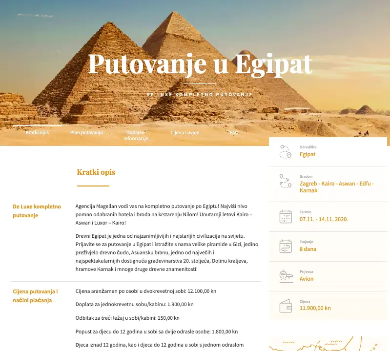 Magellan trip to Egypt